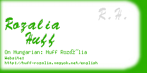 rozalia huff business card